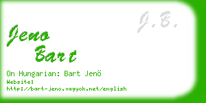 jeno bart business card
