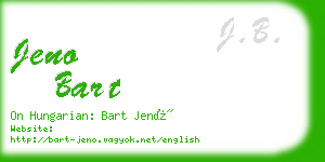 jeno bart business card